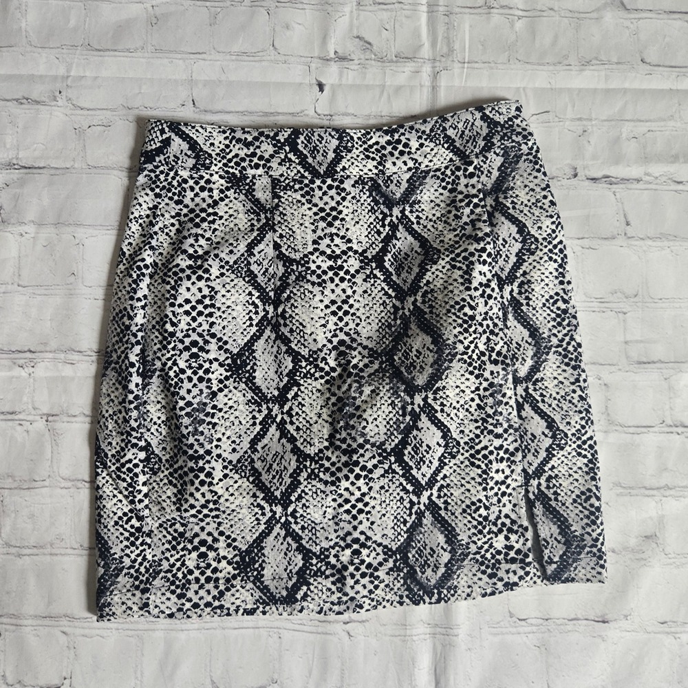 Y2k Garage Snakeskin Print Mini Skirt Side Slit Animal Print Size XS